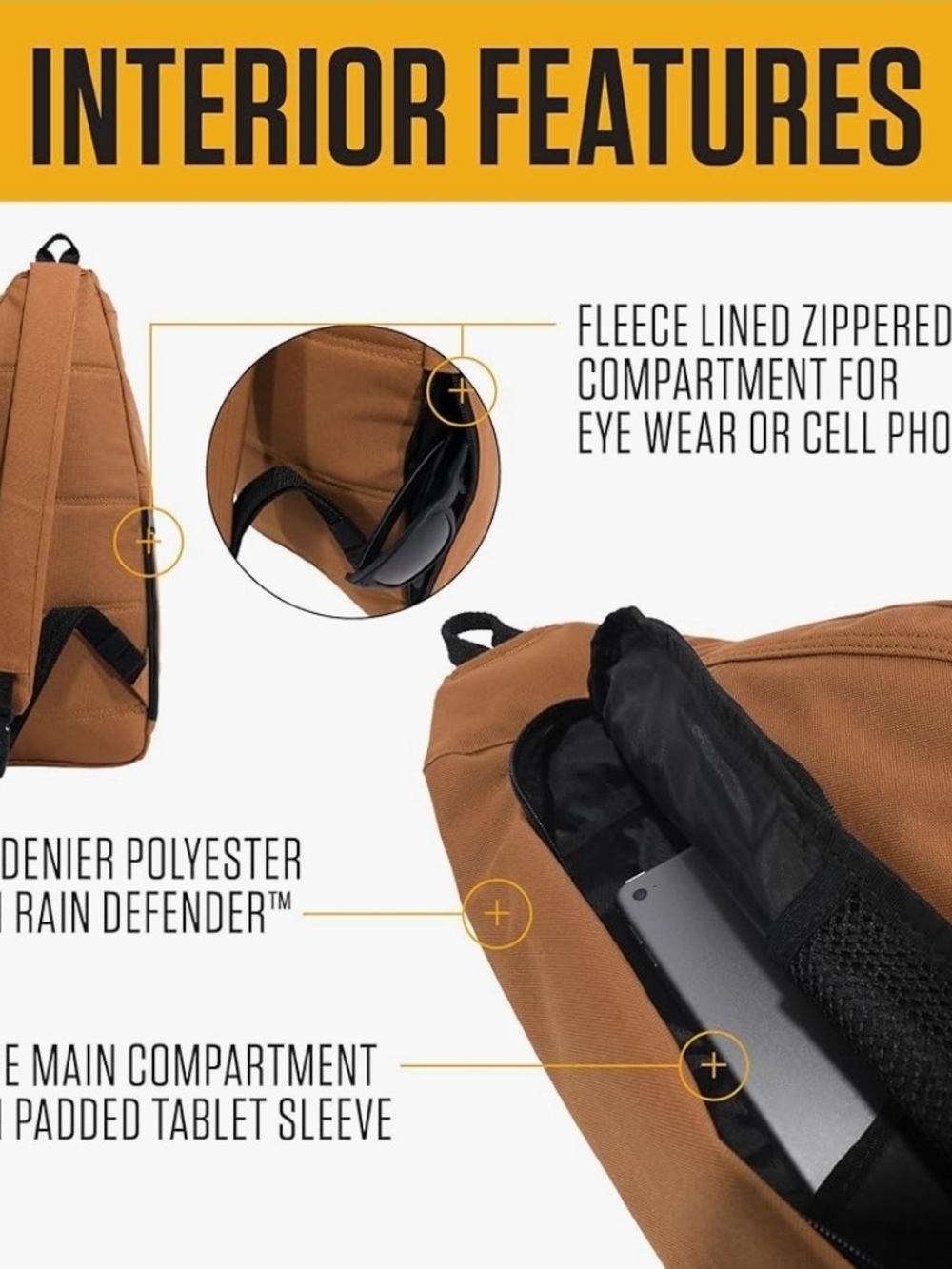 Carhartt Sling Bag Rugged Rain Defender Water Repellent Crossbody Hands Free - Picture 13 of 13